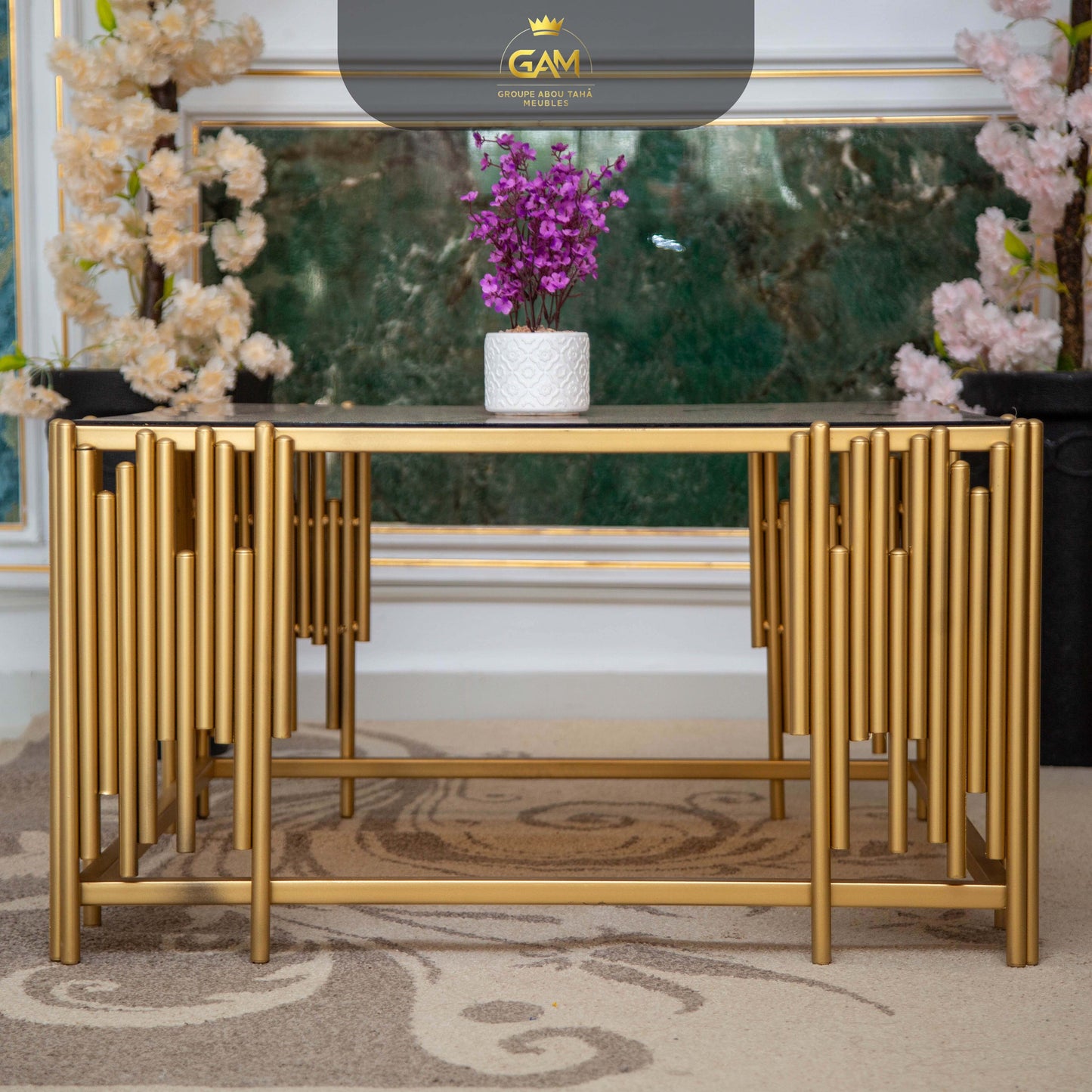 TABLE BASSE 1 PIÈCE CARRÉ EN VERRE