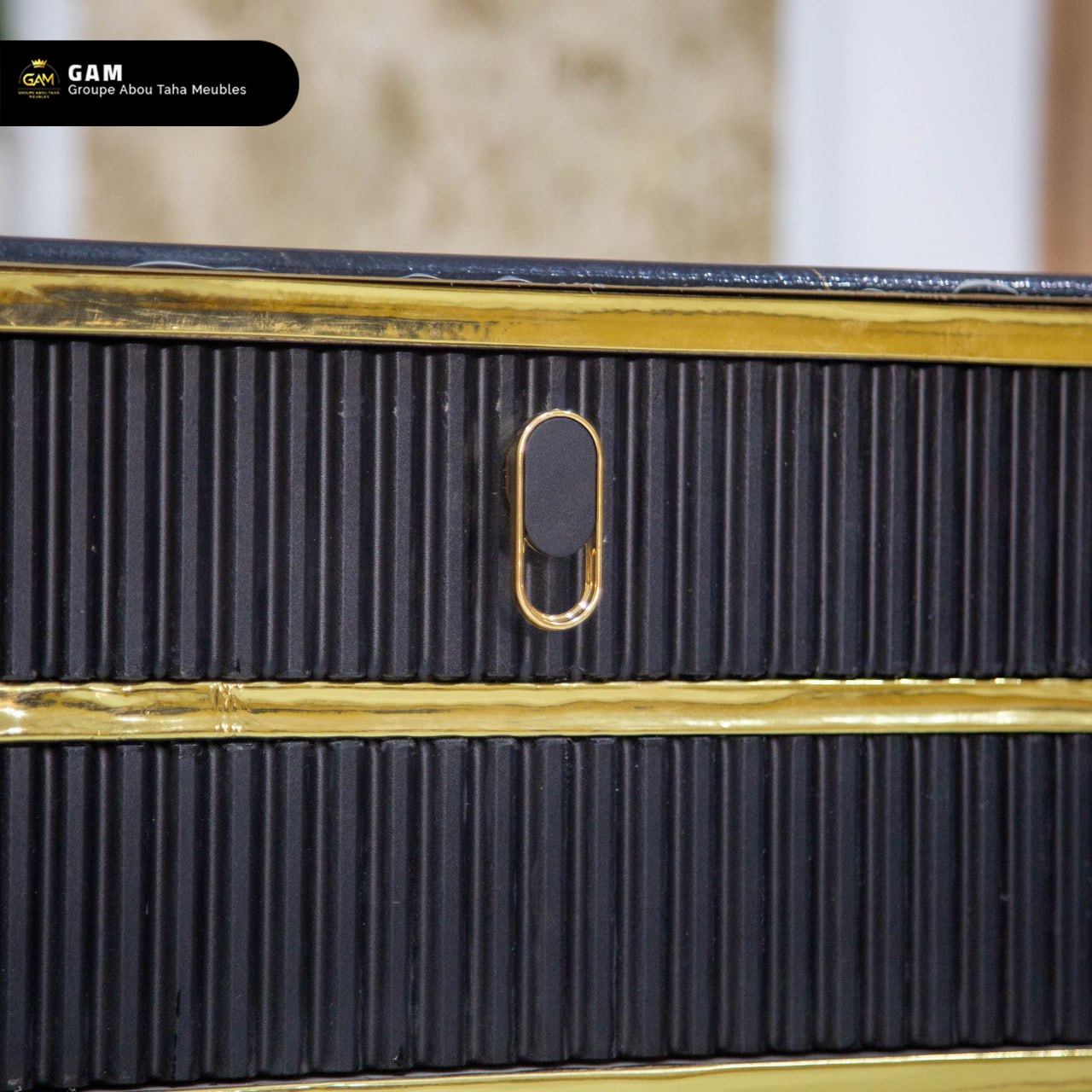 TABLE BASSE 2 TIROIRS MDF