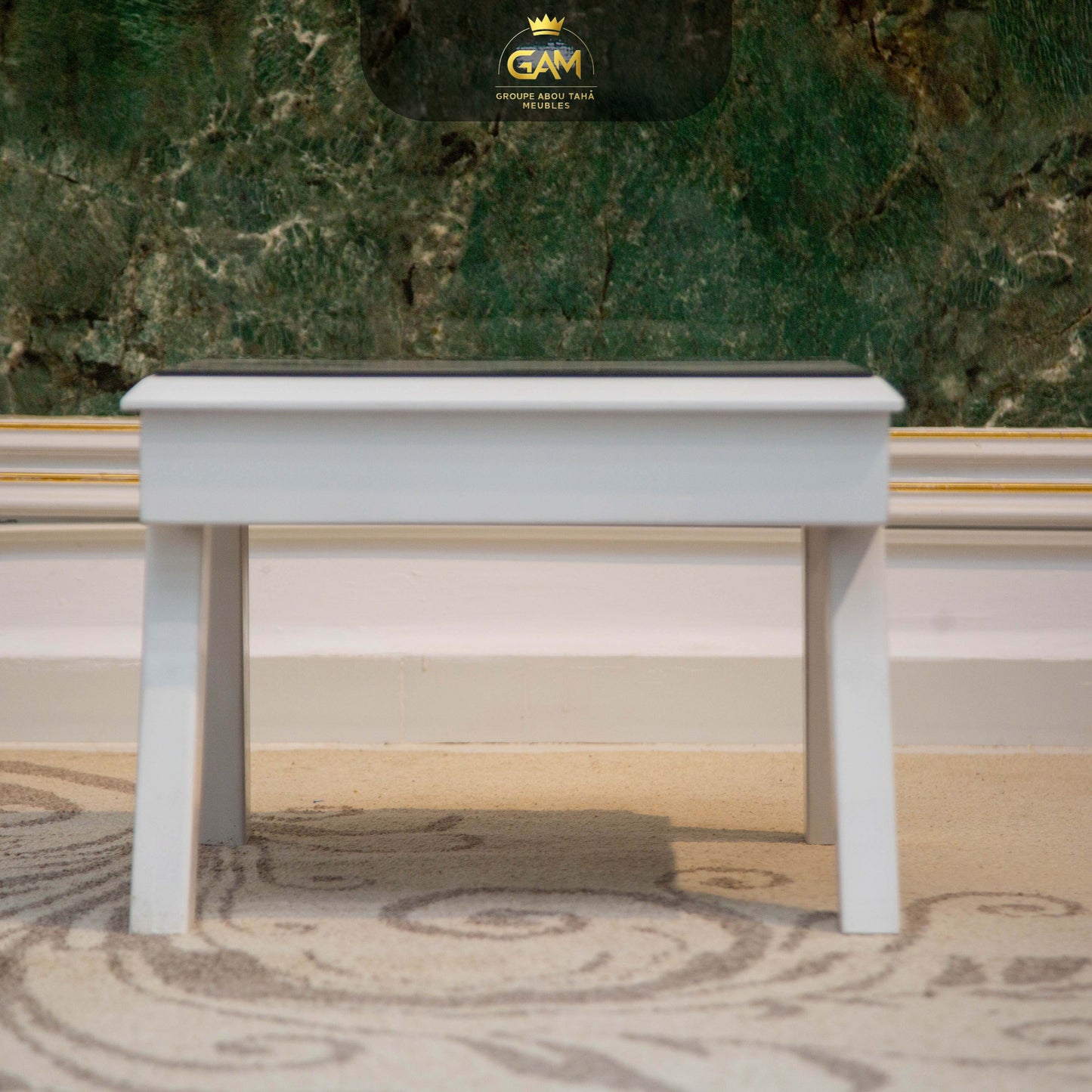 TABLE BASSE 3 PIÈCES CARRÉ HÊTRE EN VERRE