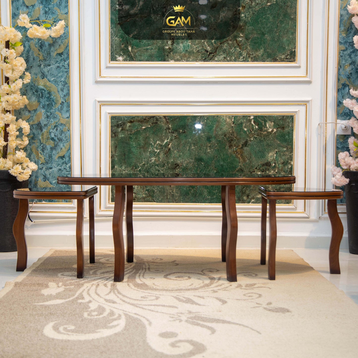 TABLE BASSE 3 PIÈCES HÊTRE OVALE