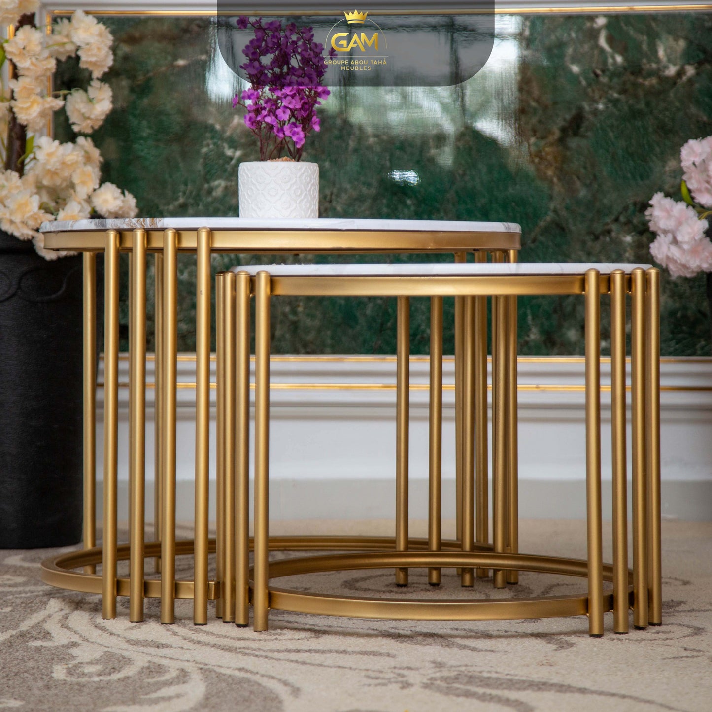 TABLE BASSE 2 PIÈCE ROND  4 BAGIT