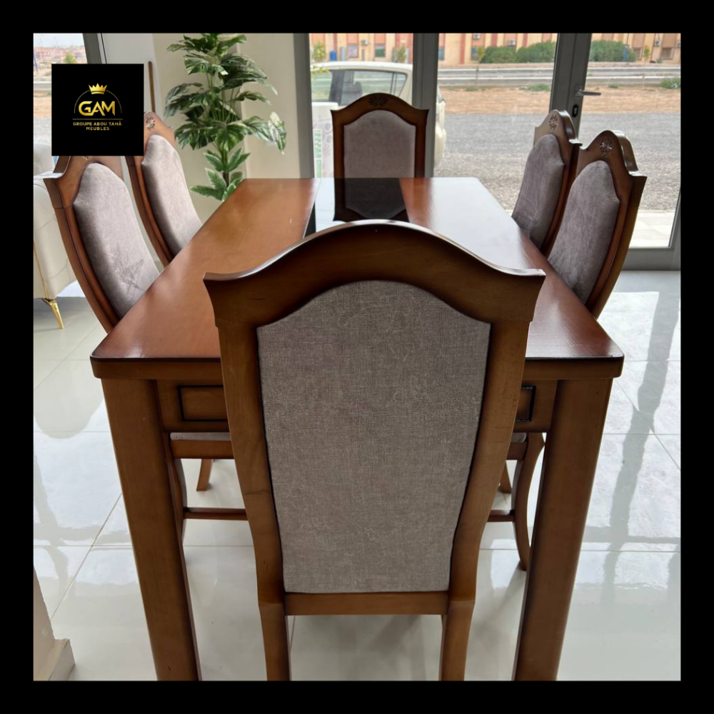 TABLE À MANGER 6 CHAISES CARRÉ HÊTRE 7