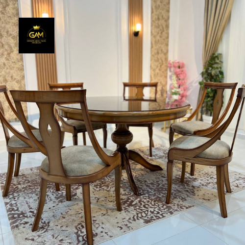 TABLE À MANGER 6 CHAISES ROND HÊTRE