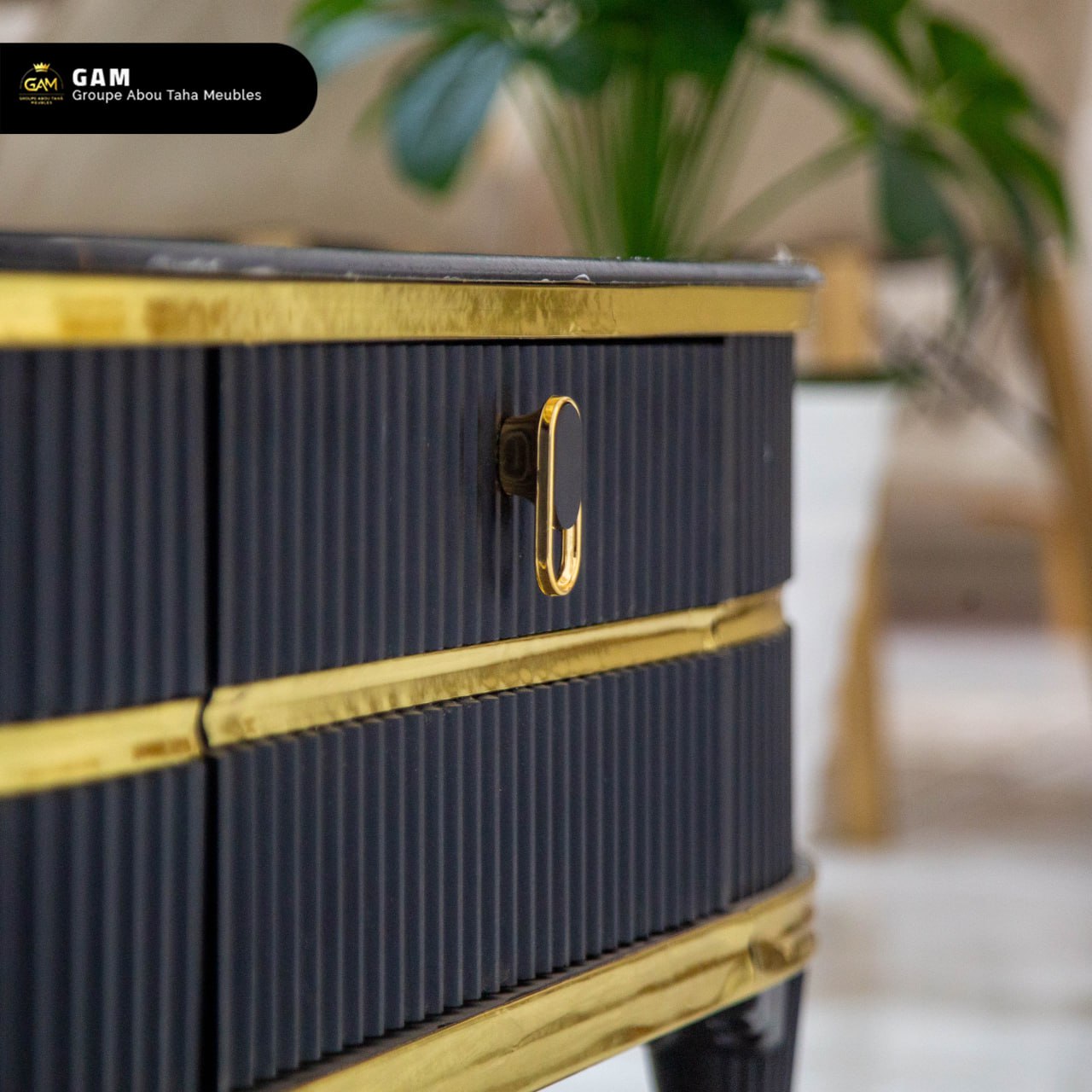 TABLE BASSE 2 TIROIRS MDF