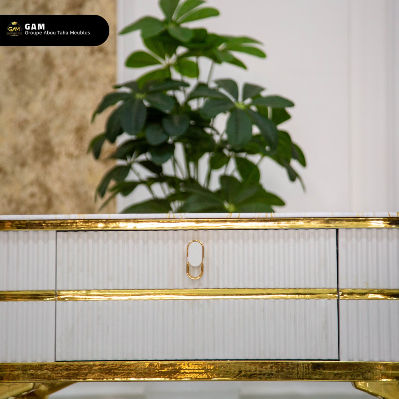 TABLE BASSE 2 TIROIRS MDF